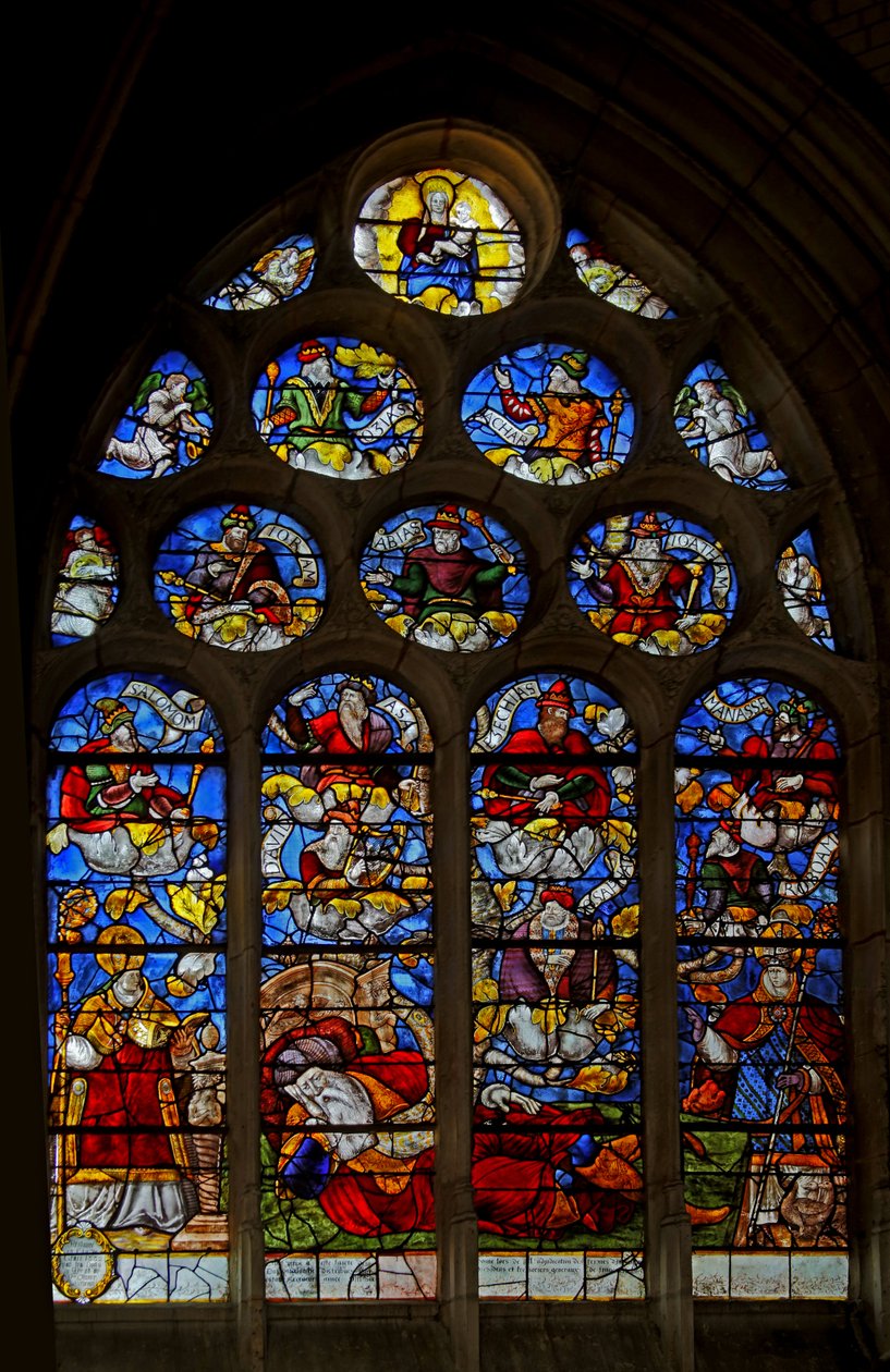Window w3 depicting the Tree of Jesse by French School