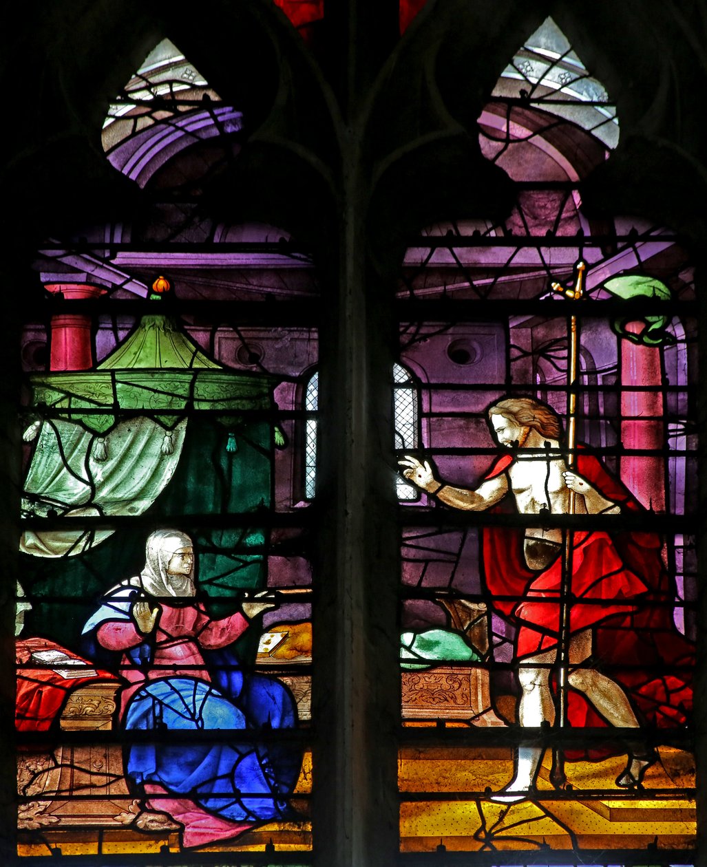 Window depicting Christ Appears to His Mother by French School
