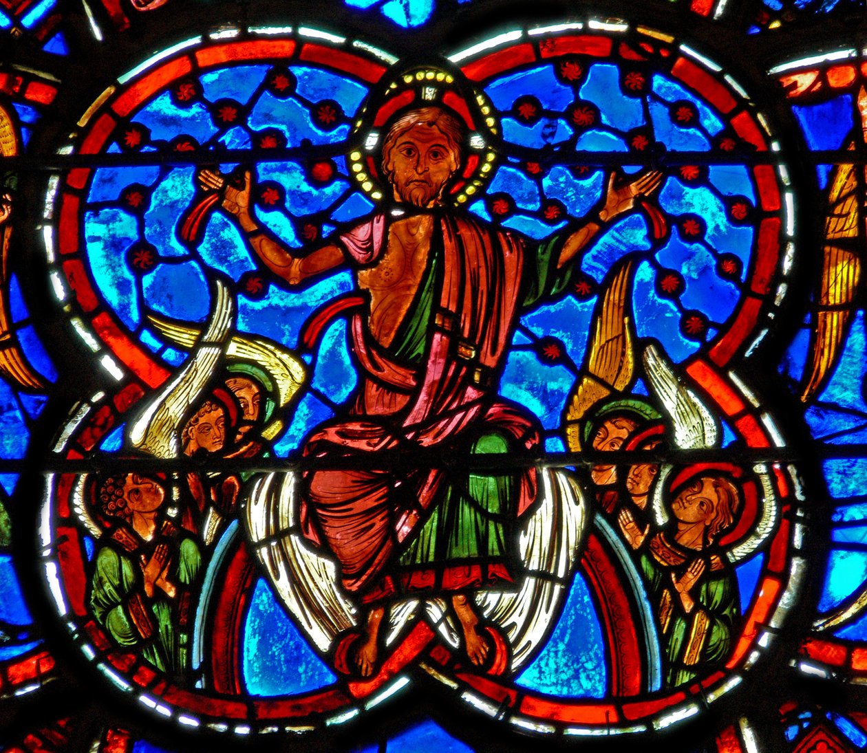 Window depicting Christ at the Last Judgement by French School