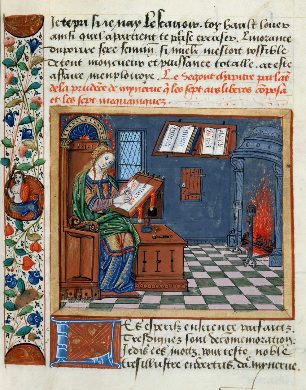 Woman Illuminating the Book of the Prudent and Imprudent by Catherine d ...