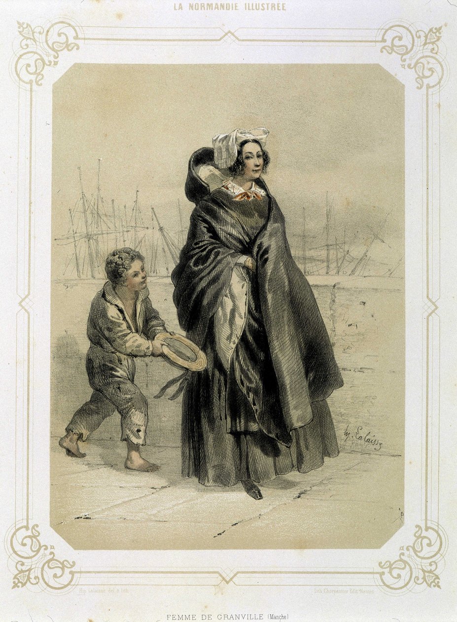 Woman of Granville and young beggar - in 