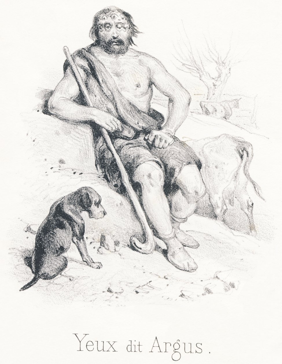 Eyes said Argus, Son of Arestor, he was a monstrous shepherd who had a hundred eyes by French School