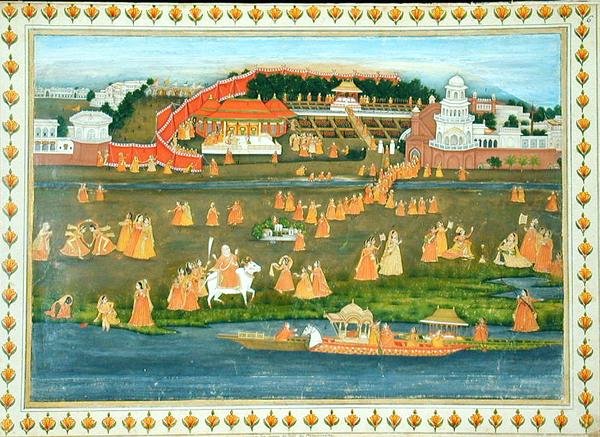 Zenana of Muhammad Shah on a visit to the country from 