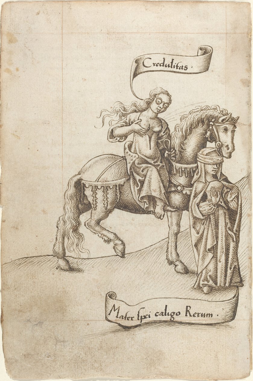 Credulity Preparing to Nurse the Mother of Hope by French early 16th Century