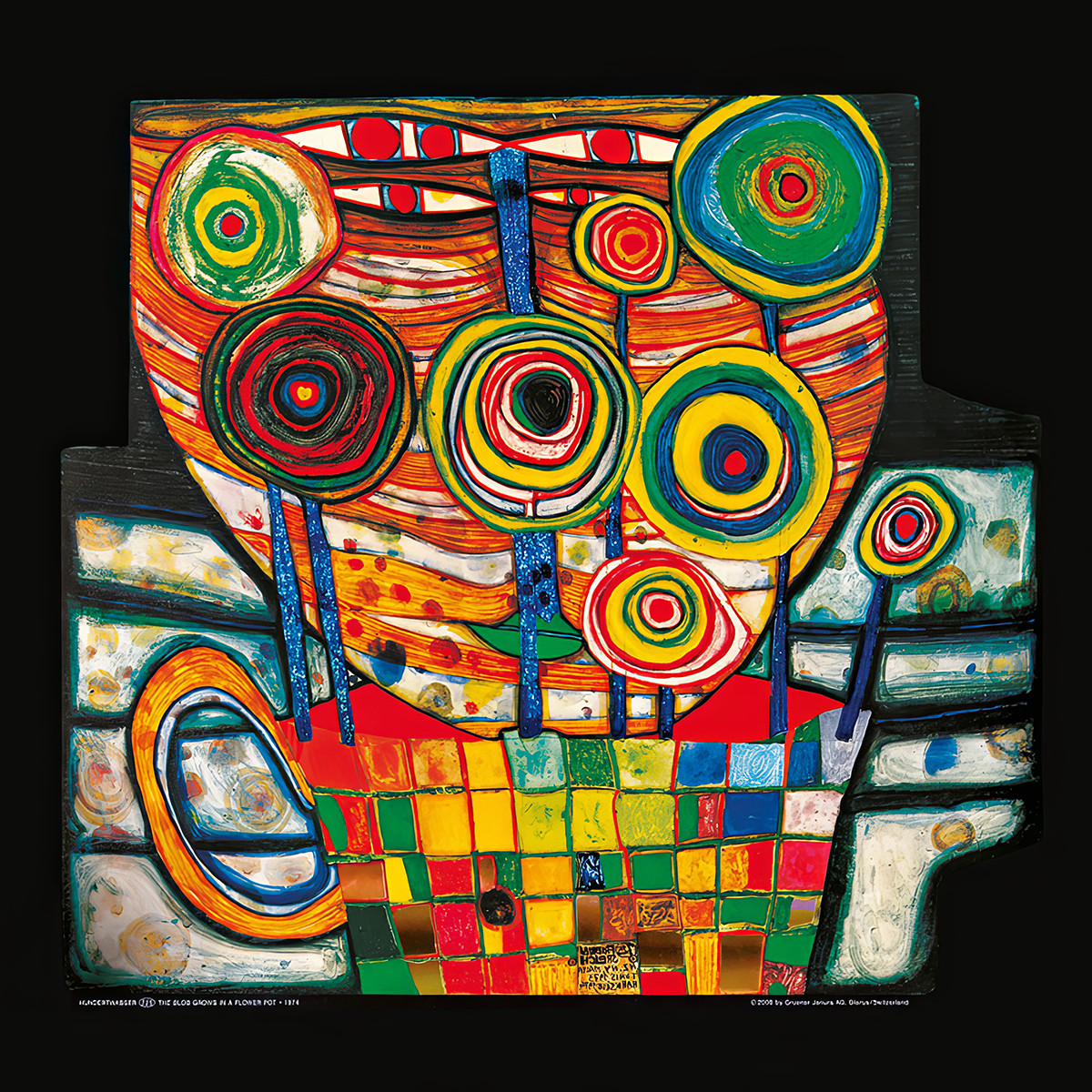 The Thing Grows in the Flowerpot by Friedensreich Hundertwasser