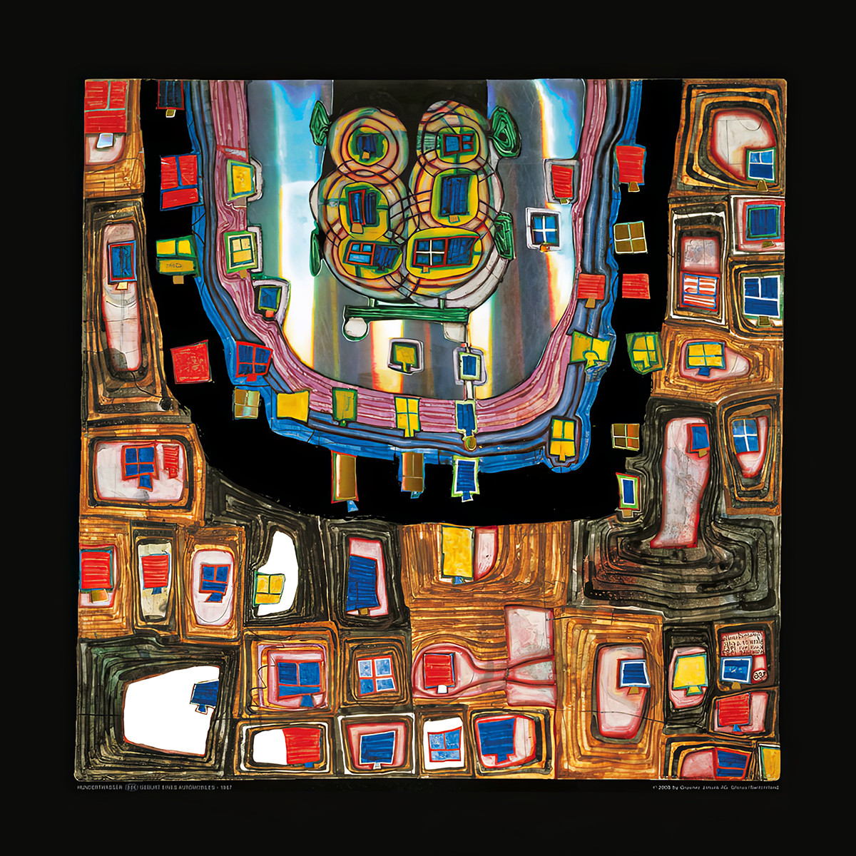Birth of an Automobile by Friedensreich Hundertwasser