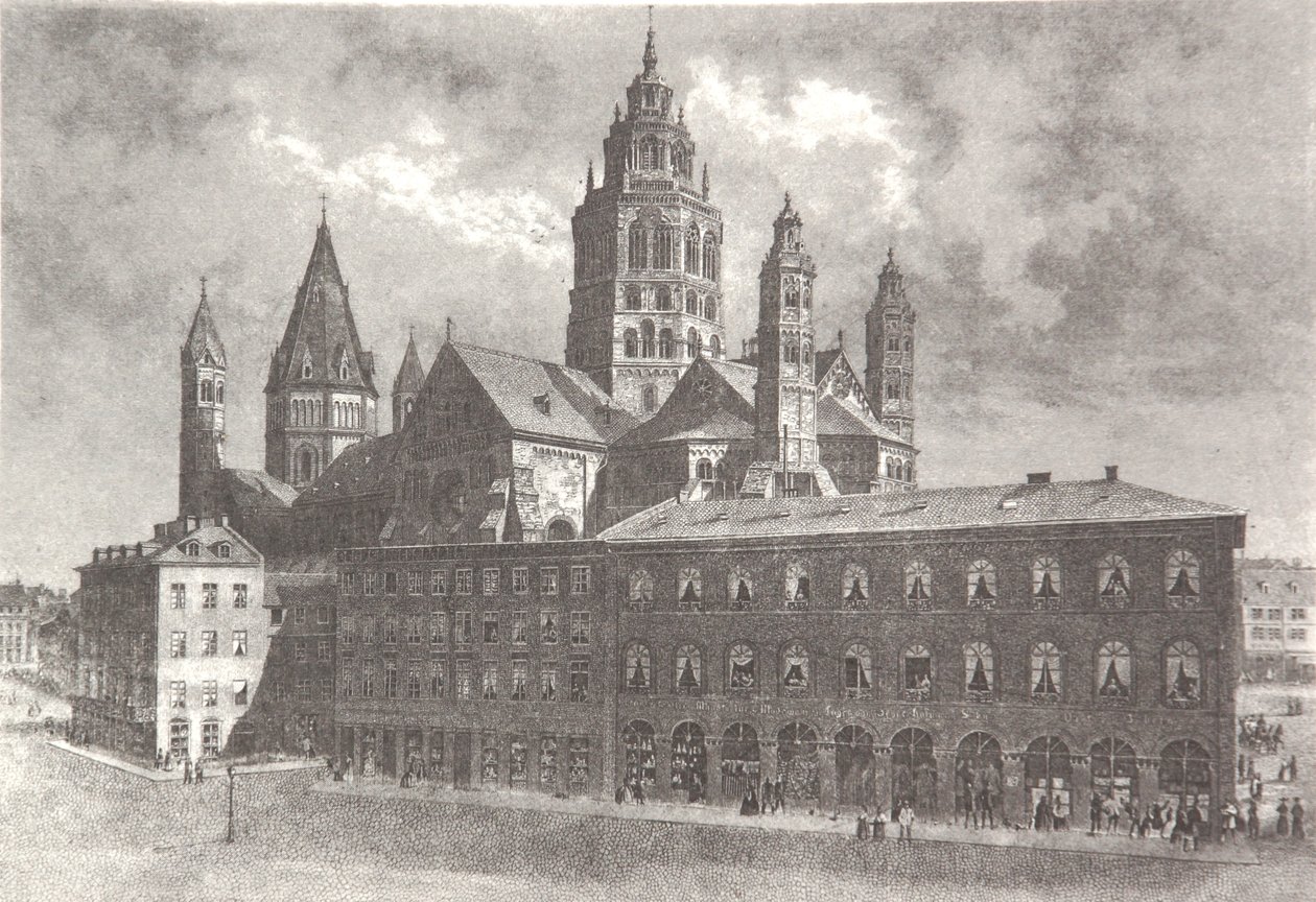 Westwork of Mainz Cathedral by Pierre Joseph Redouté