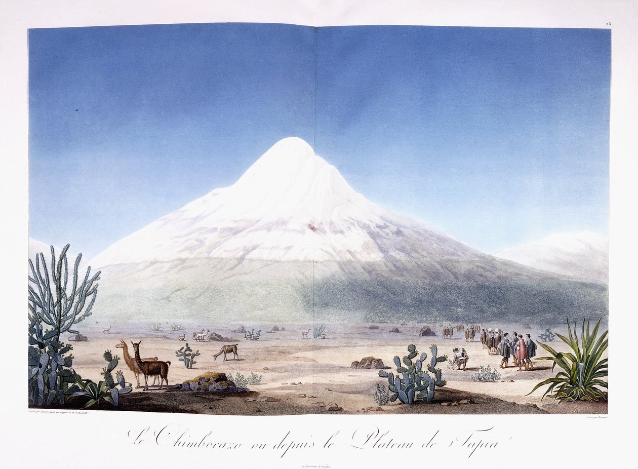 Chimborazo seen from the Plateau of Tapia by Friedrich Alexander Baron von (after) Humboldt