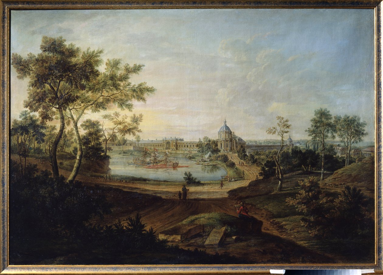 View of the Great Palace in Oranienbaum, built by architect Antonio Rinaldi for Empress Catherine II the Great by Friedrich Hartmann Barisien