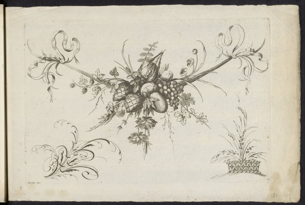 Garland of Fruits, Leaves and Flowers by Friedrich Jacob Morisson