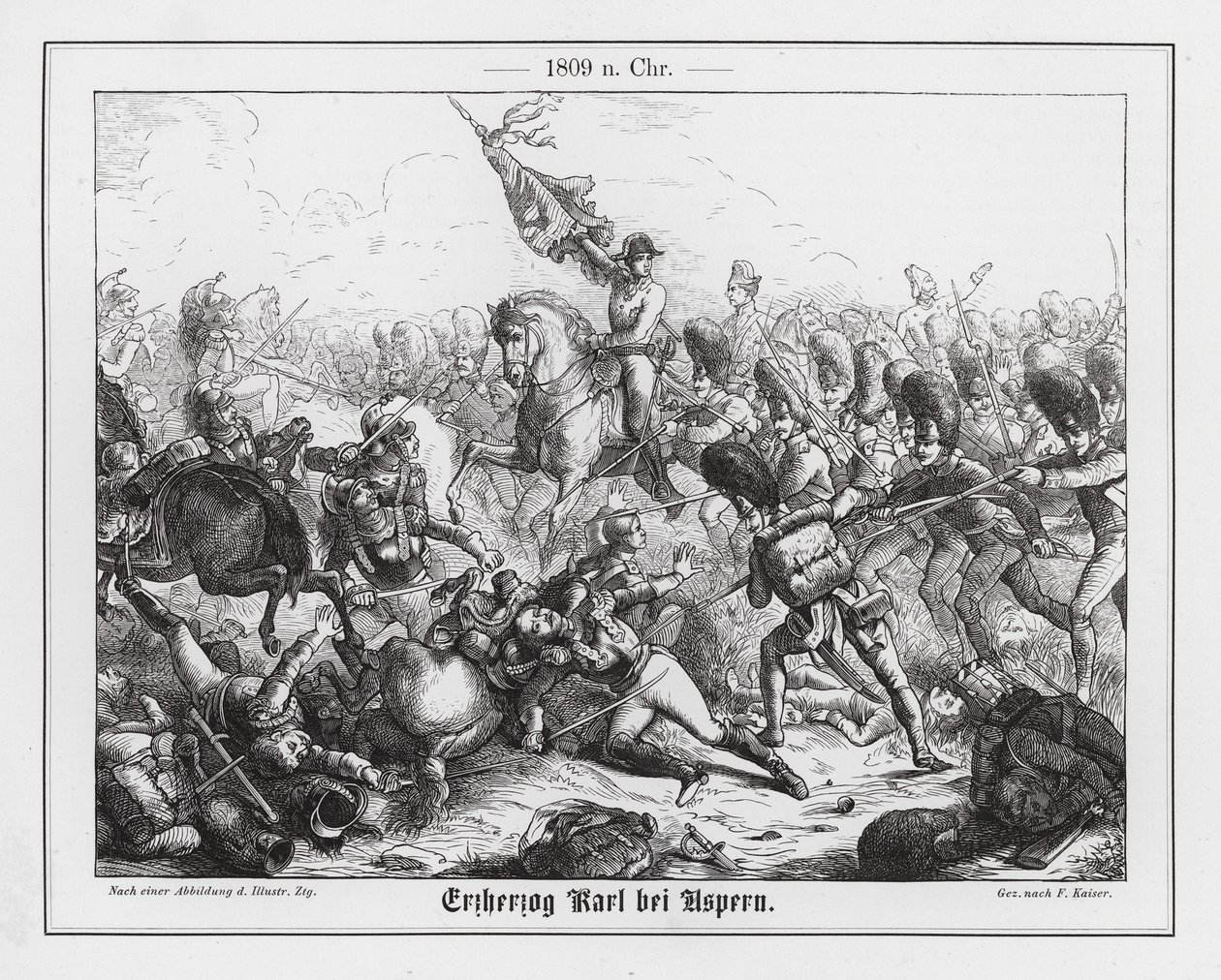 Archduke Charles of Austria at the Battle of Aspern-Essling by Friedrich Kaiser