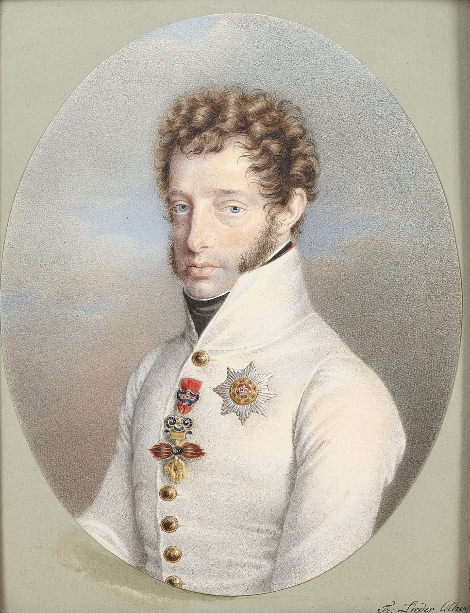 Archduke Ludwig Lithograph Colored by Friedrich Lieder