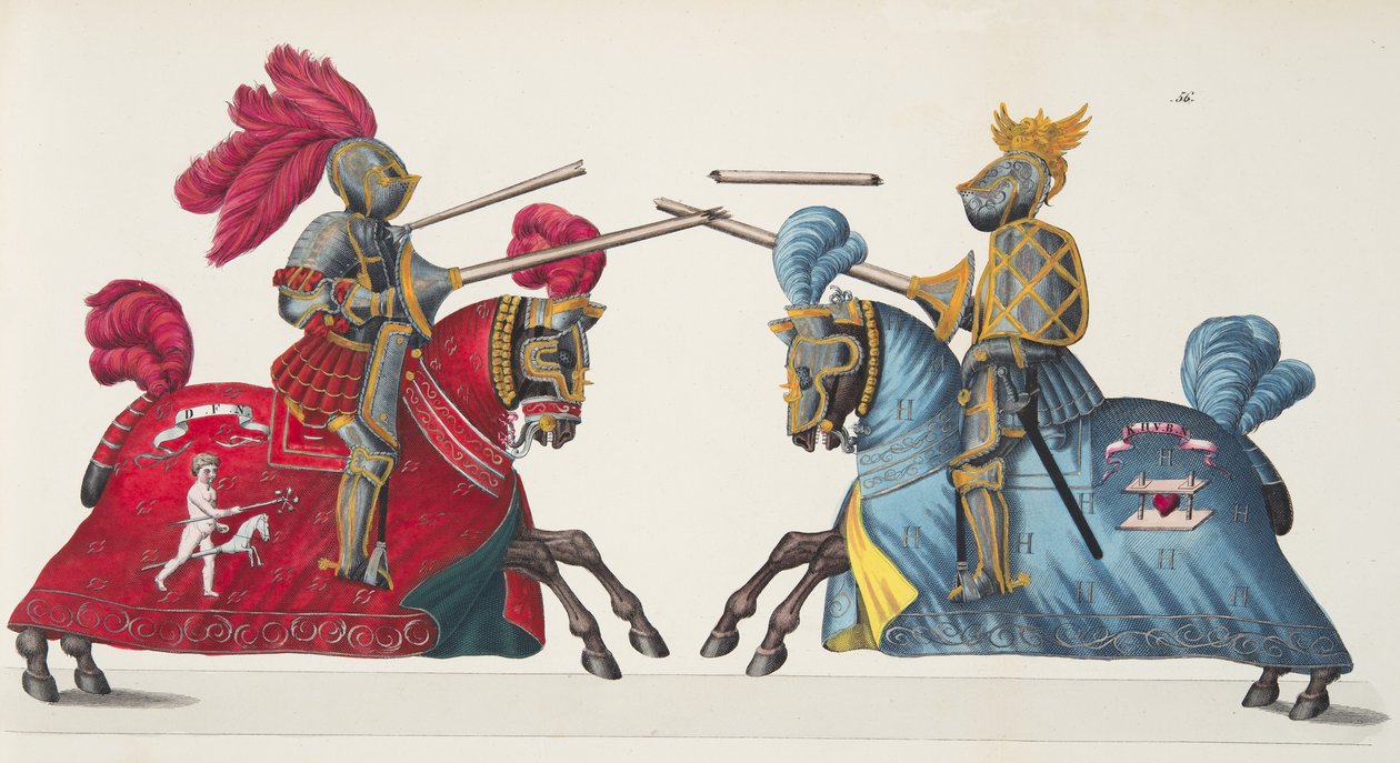 Two Knights at a Tournament, Plate from 