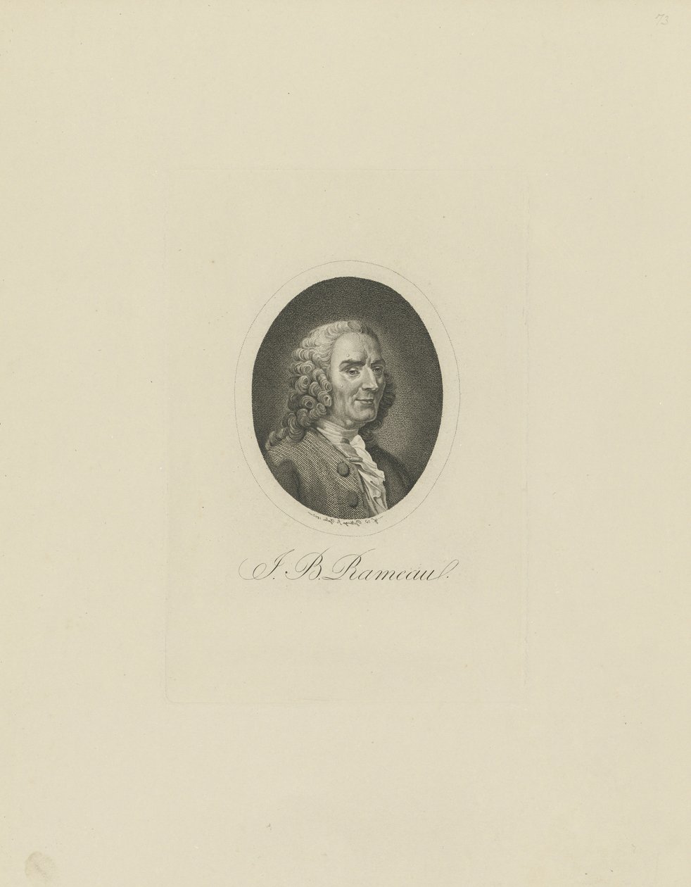 Portrait of Jean-Philippe Rameau by Friedrich Wilhelm Bollinger