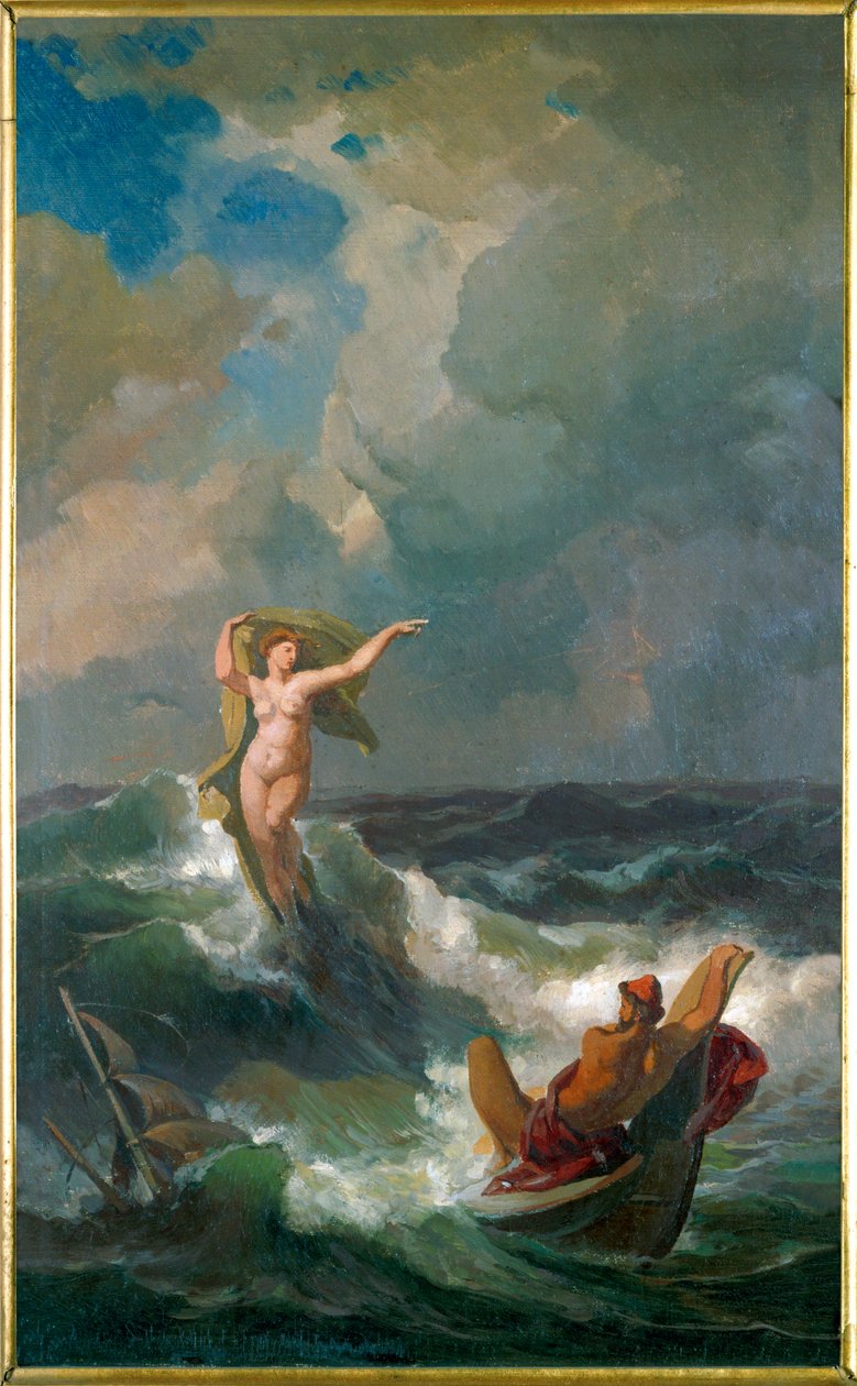 Ulysses and Leucothea by Friedrich the Elder Preller