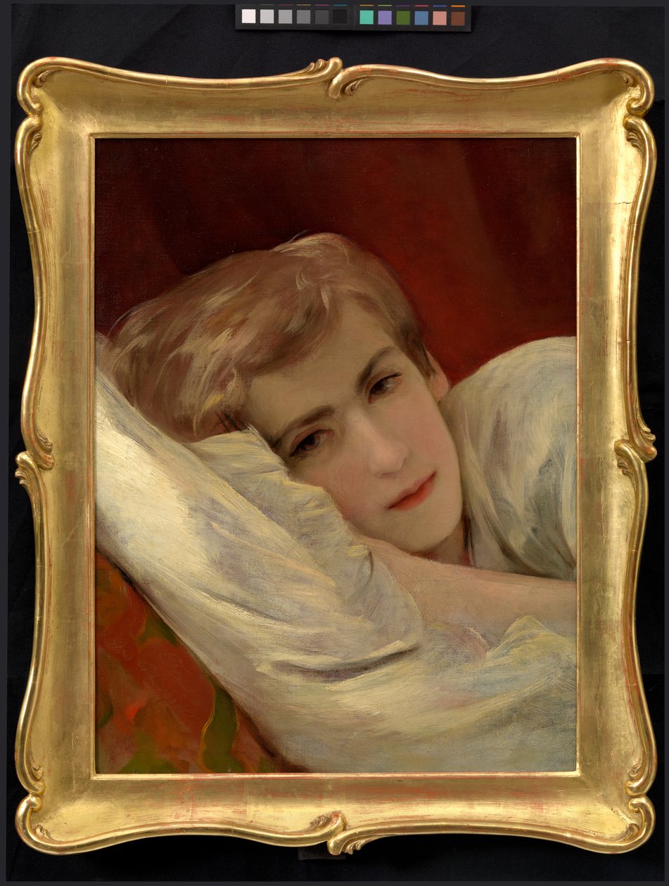 Friedrich (Fritz) Amerling on His Sickbed (Son of the Artist) by Friedrich von Amerling