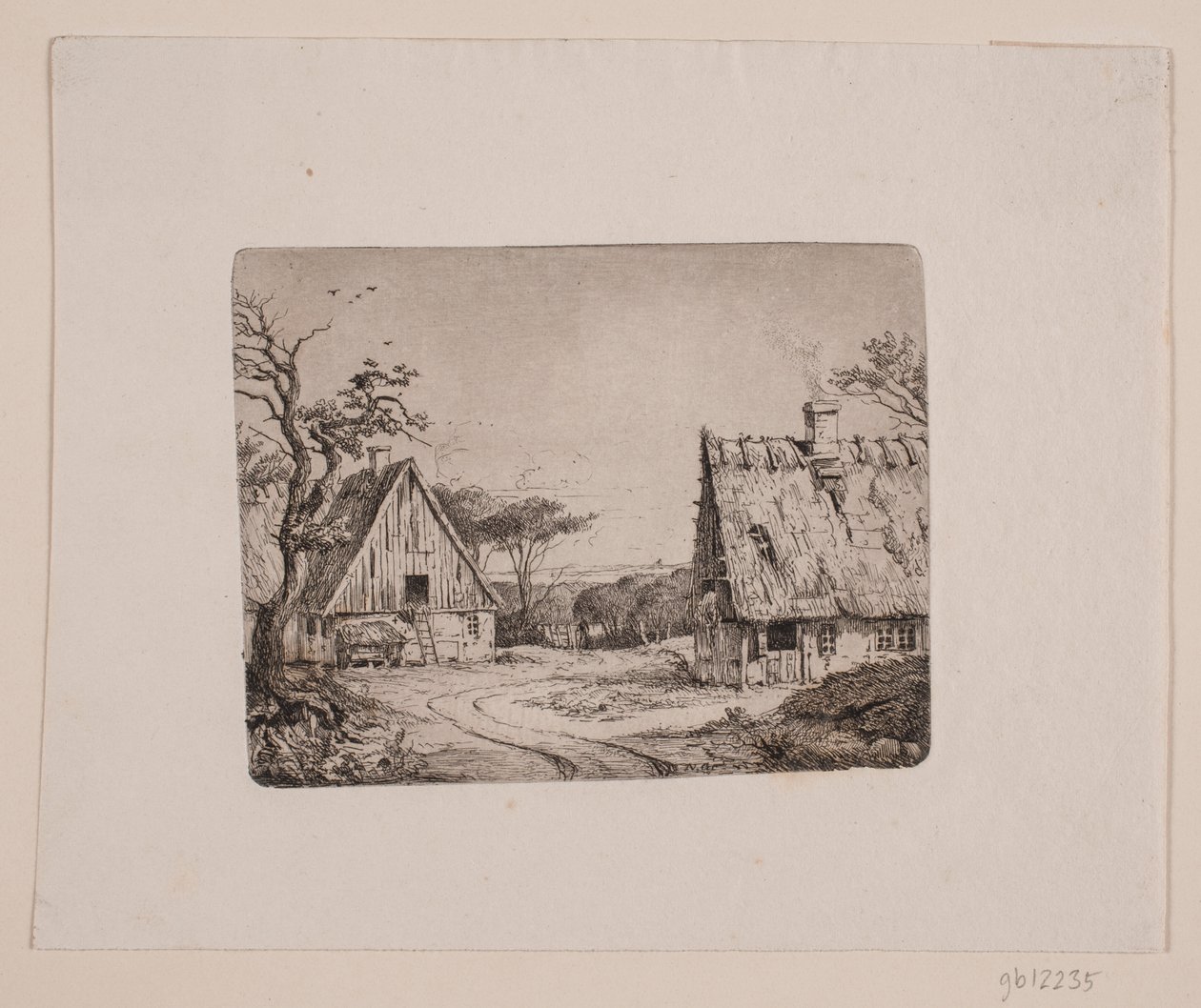 Landscape with Two Farmhouses by Frits Grove