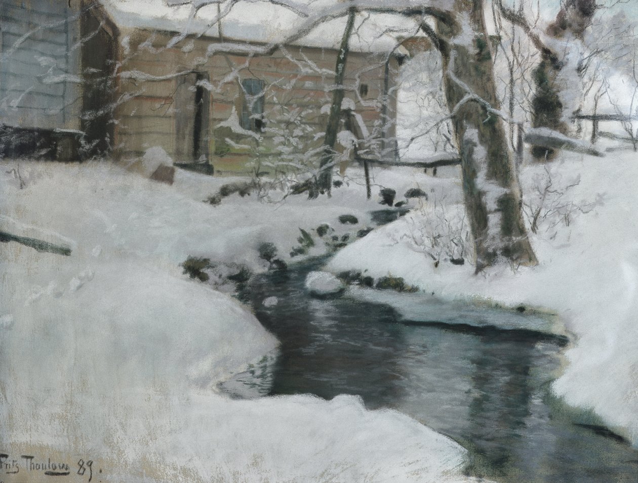 Winter on the Isle of Stord by Fritz Thaulow