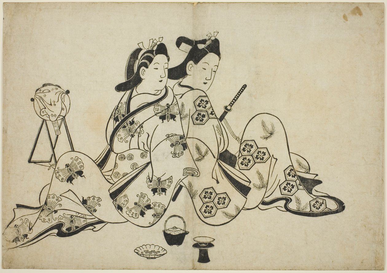 Back to Back, from a series of 12 prints by Furuyama Moroshige