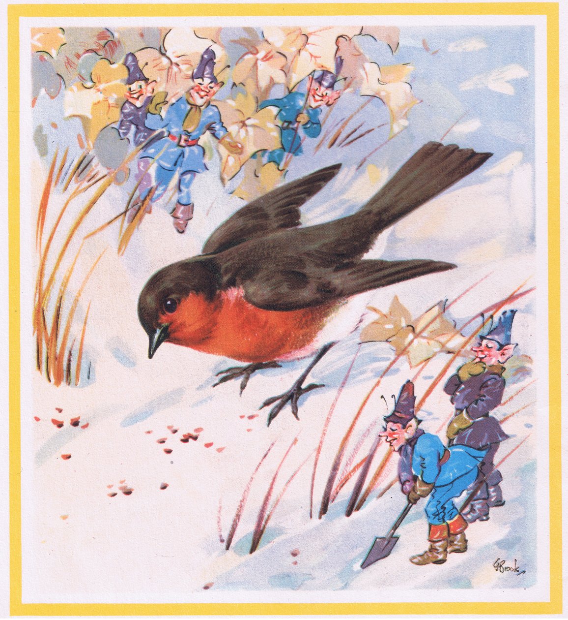 Robin by G. Brooks: Premium art reproduction