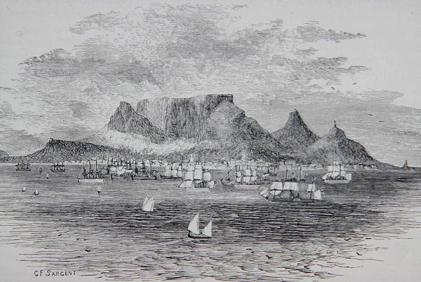 Cape Town Seen from Table Bay, South Africa, from 