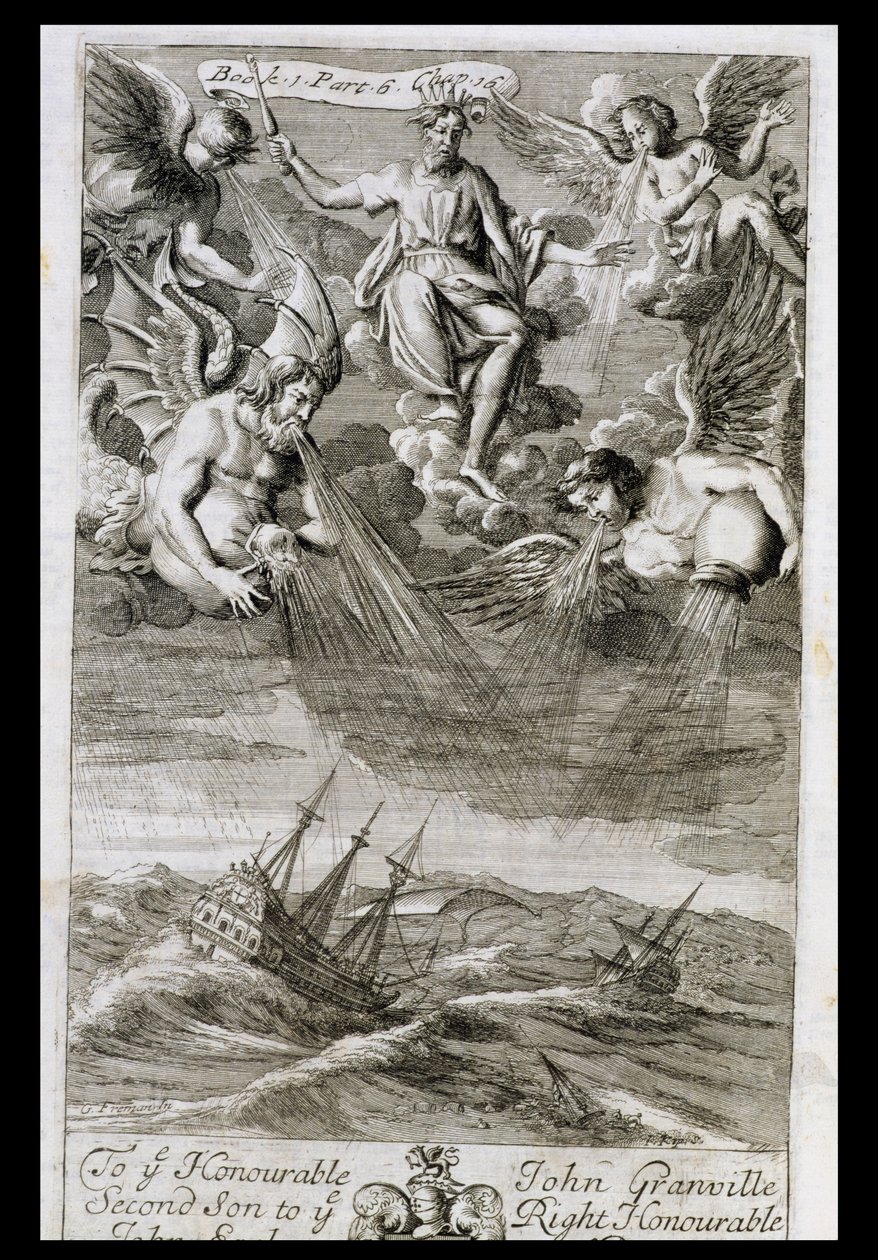Jupiter Casts a Storm Upon the Ocean, illustration from Book 1 Part 6 Chapter 16 of 