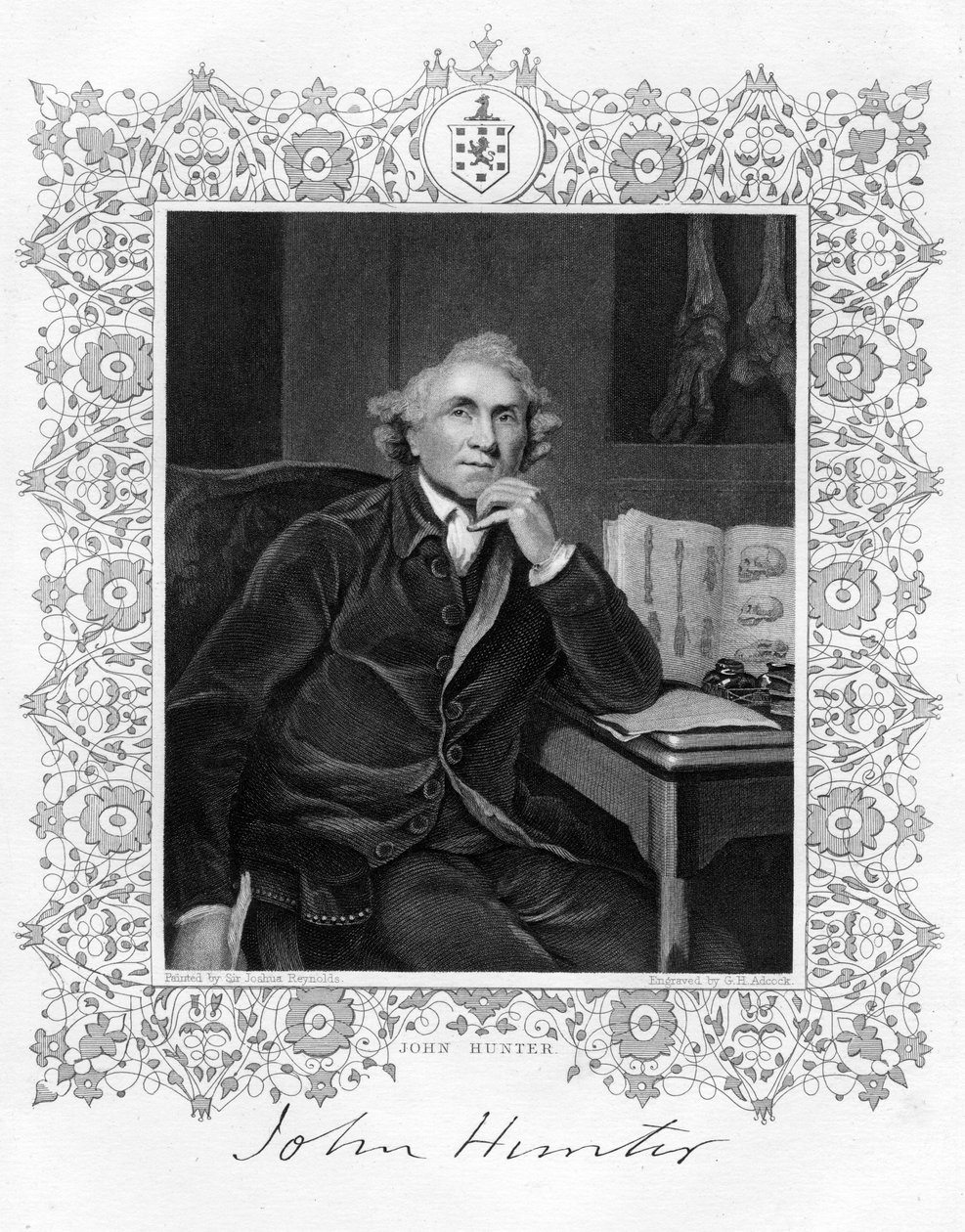 John Hunter 1728-1793, Scottish surgeon, 19th century by G. H. Adcock