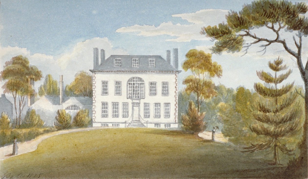 Mitcham Hall, Mitcham, Surrey, 1825 by G Yates