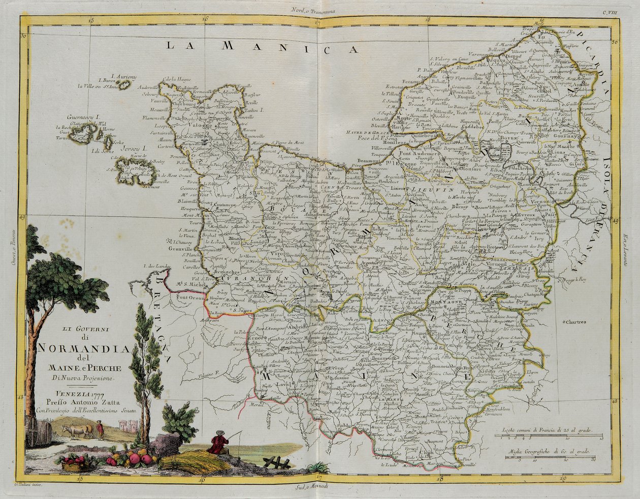 Governances of Normandie, Maine and Perche by G. Zuliani