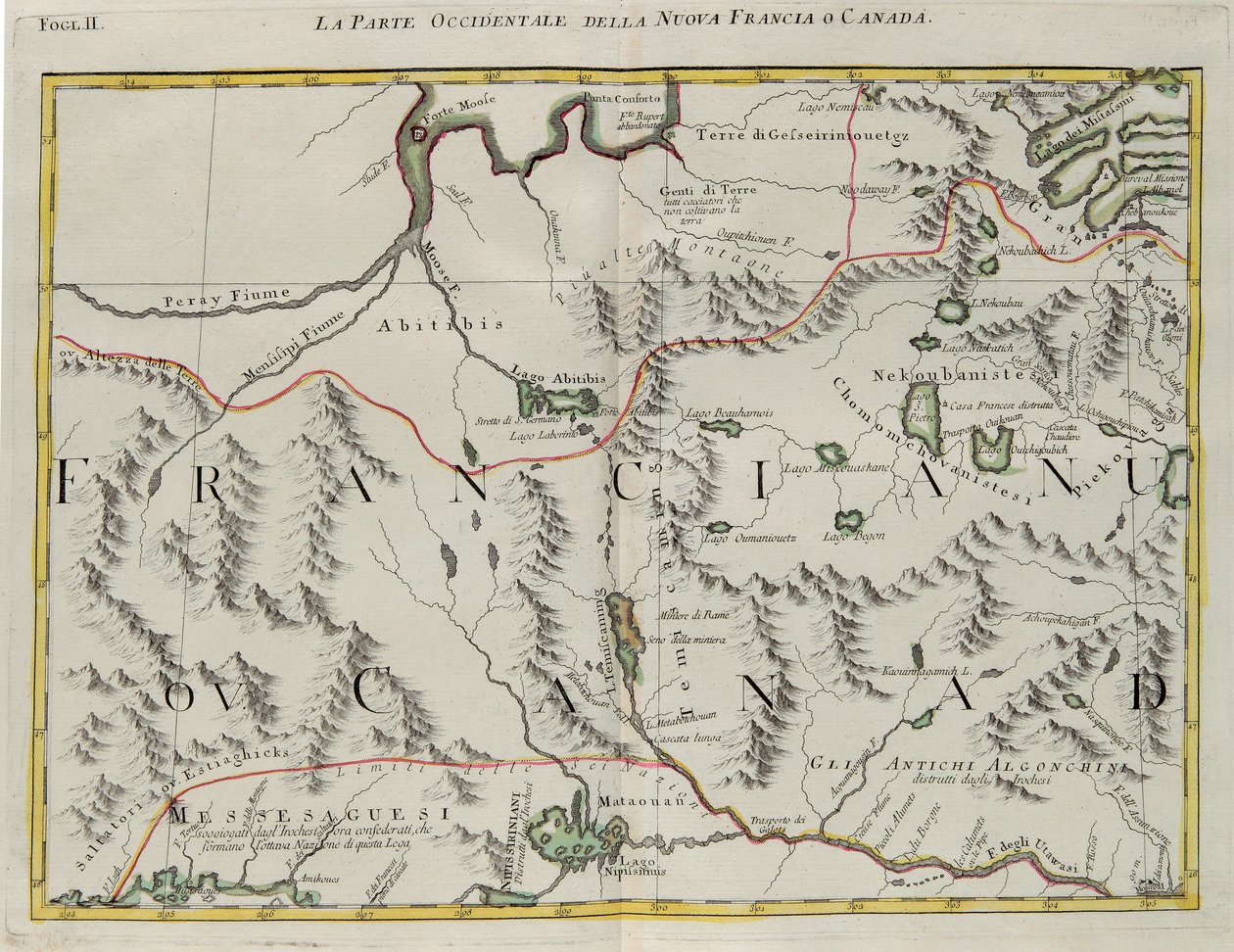 The Western Part of New France or Canada, Engraving by G. Zuliani by G. Zuliani