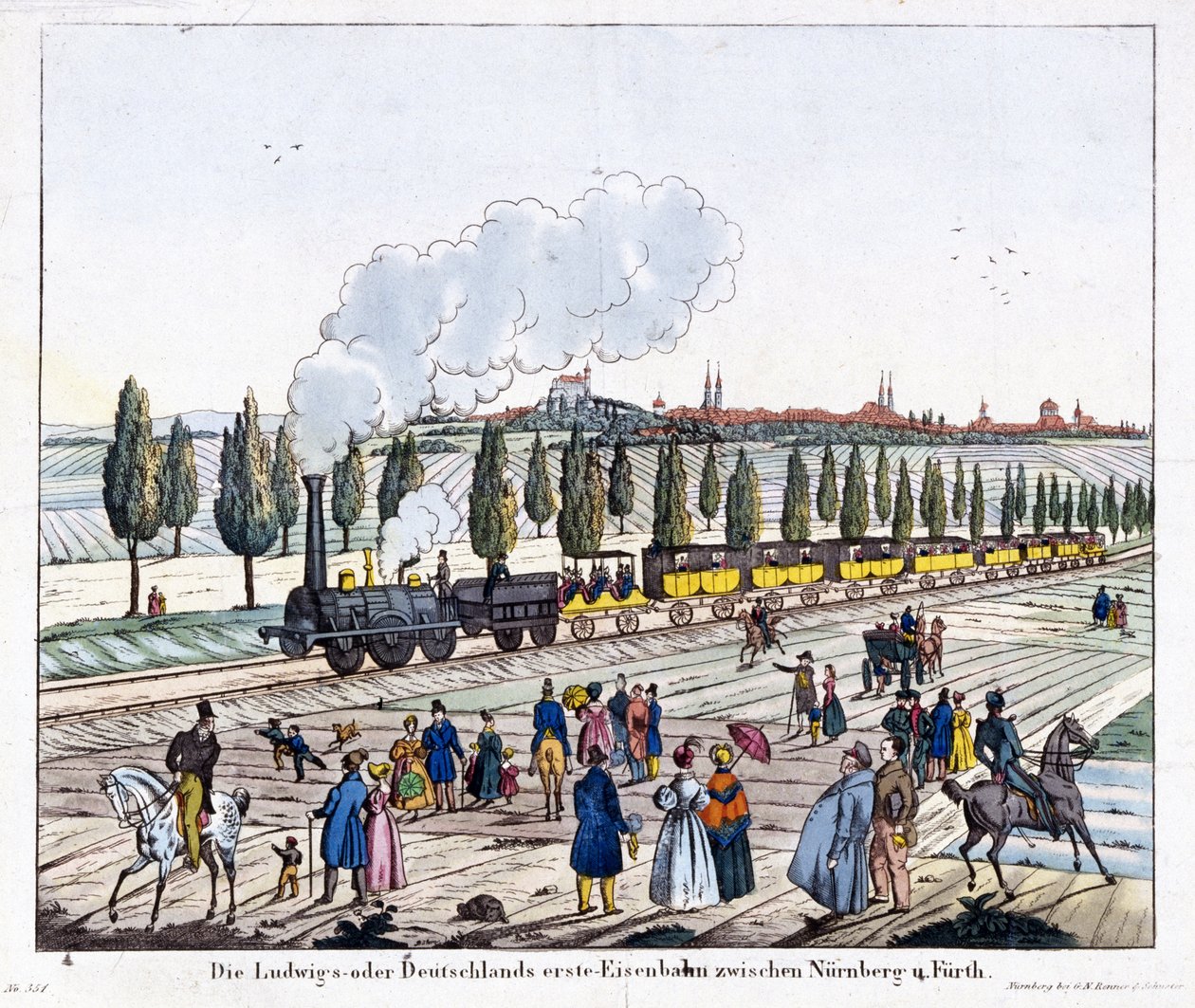 Opening of the Nuremberg-Furth Railway, 7th December 1835 by G. after Renner