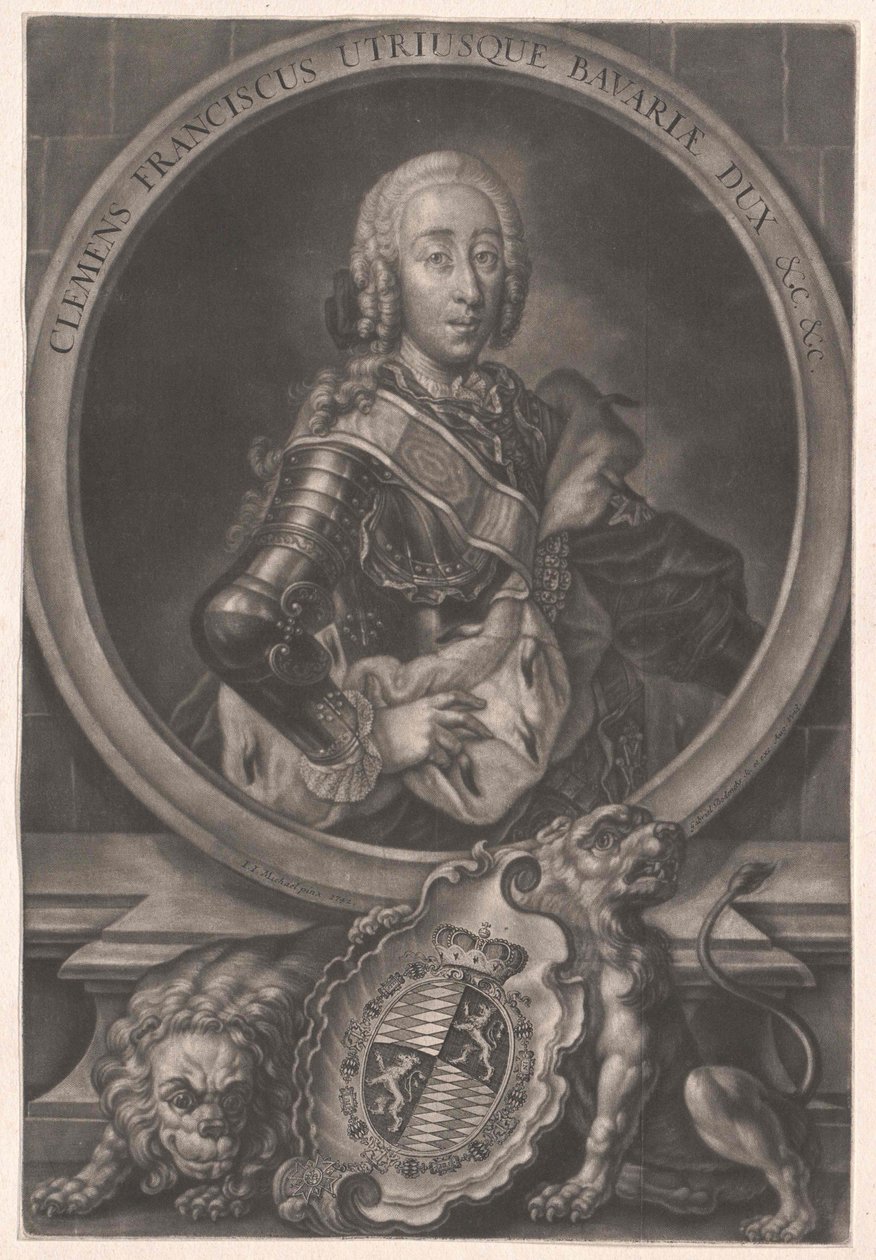 Portrait of the Duke Clement Francis of Bavaria (1722-1770) by Gabriel Bodenehr the Younger