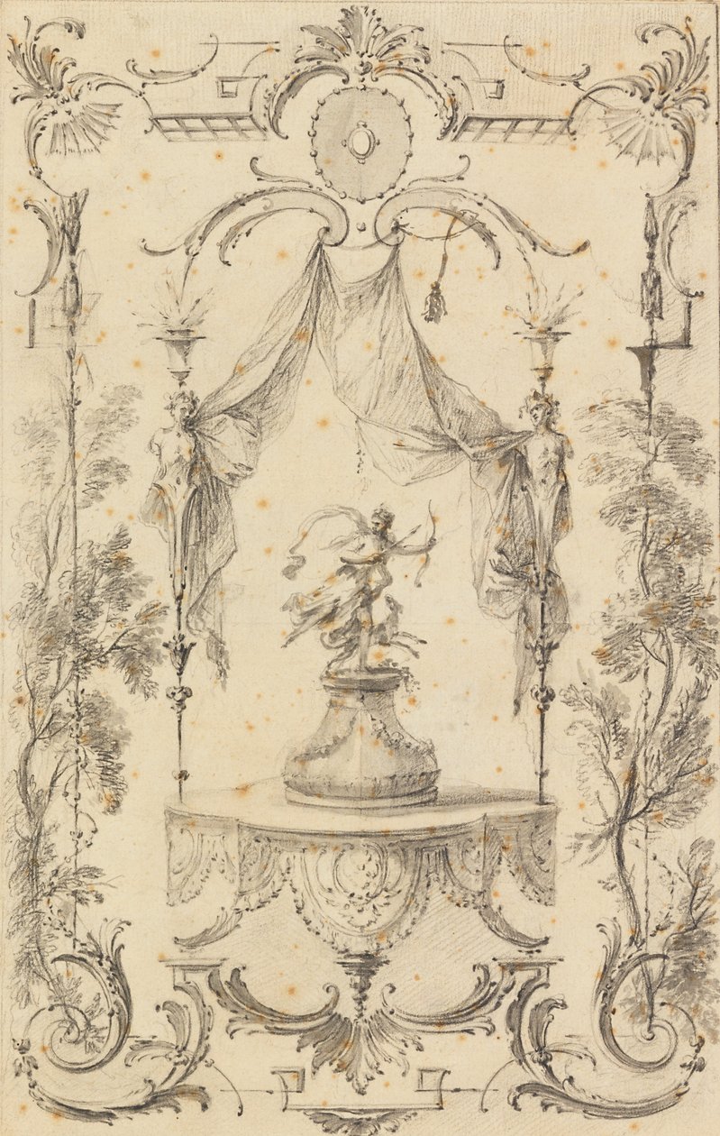 Design for Wall Panel on Theme of Diana by Gabriel Huquier