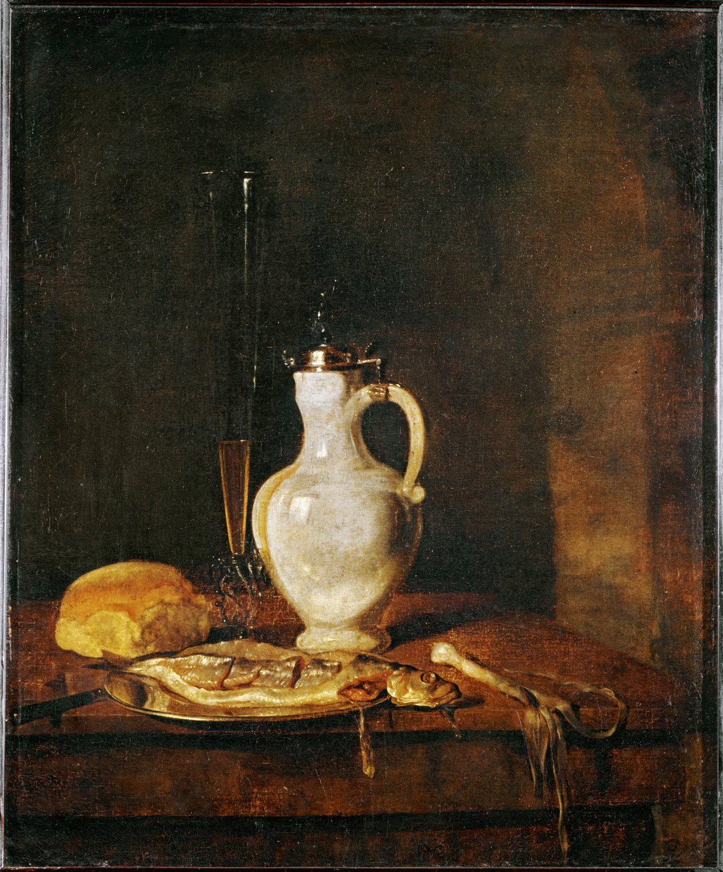The herring breakfast by Gabriel (attr. to) Metsu