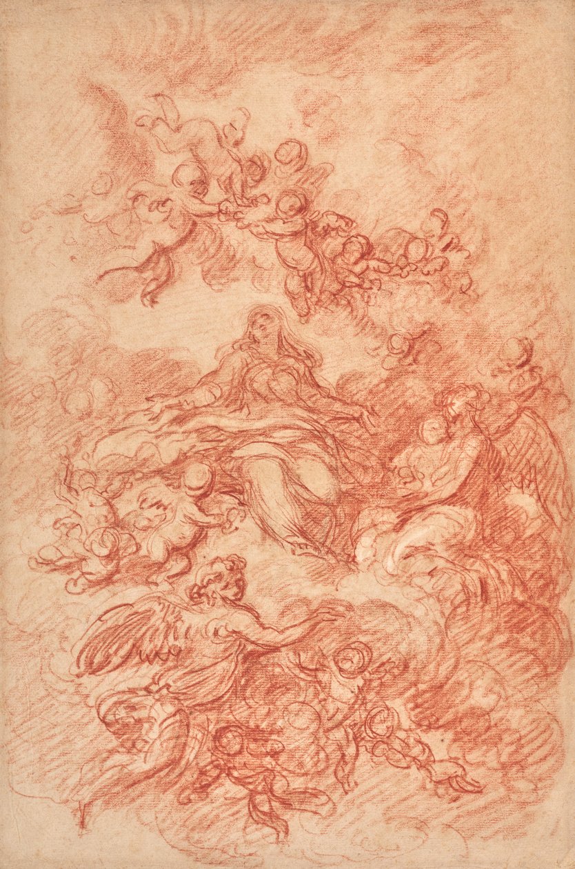 Virgin Surrounded by Winged Angels by Gabriel Francois Doyen