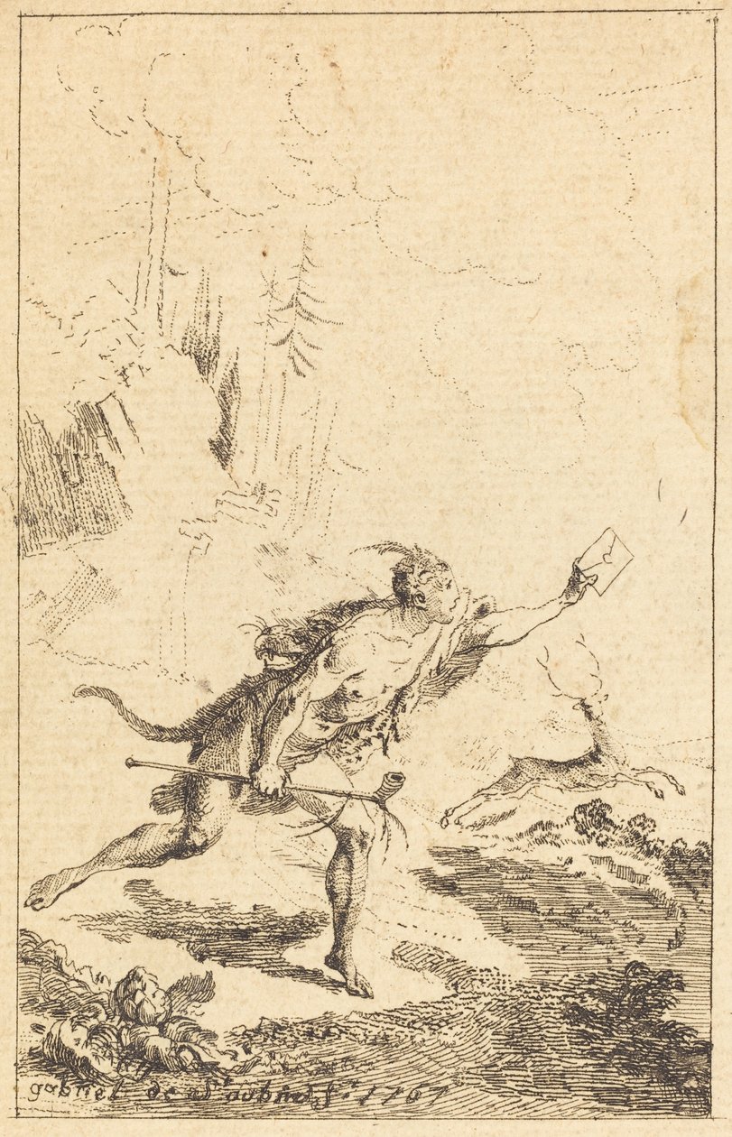Envoy to M. de Saint-Denis by M. de Belle-Isle, Prisoner by Gabriel Jacques de Saint Aubin