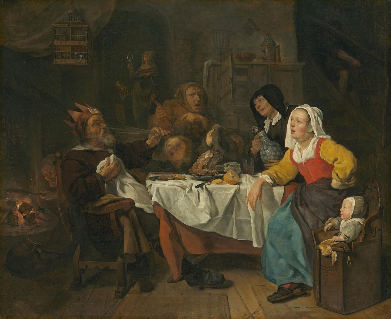 The King Drinks by Gabriel Metsu