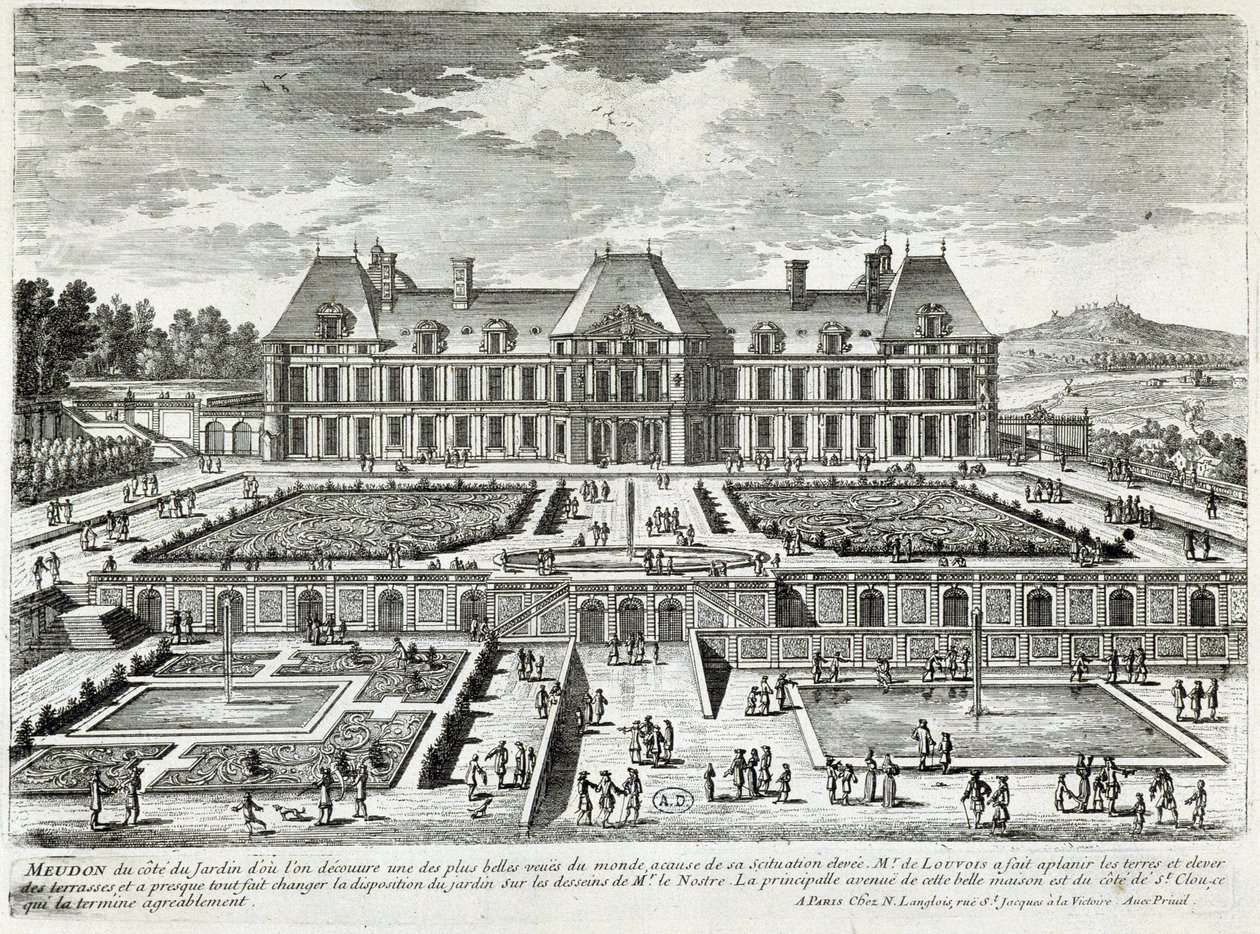 View of the castle of Meudon - by Perelle, late 17th century by Gabriel Perelle