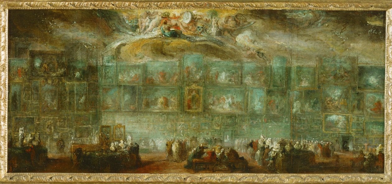 View of the Louvre Salon by Gabriel de Saint-Aubin
