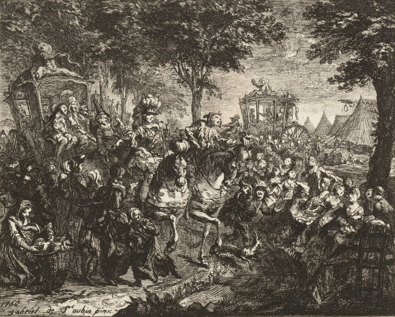 View of the Fair at Beson by Gabriel de Saint-Aubin