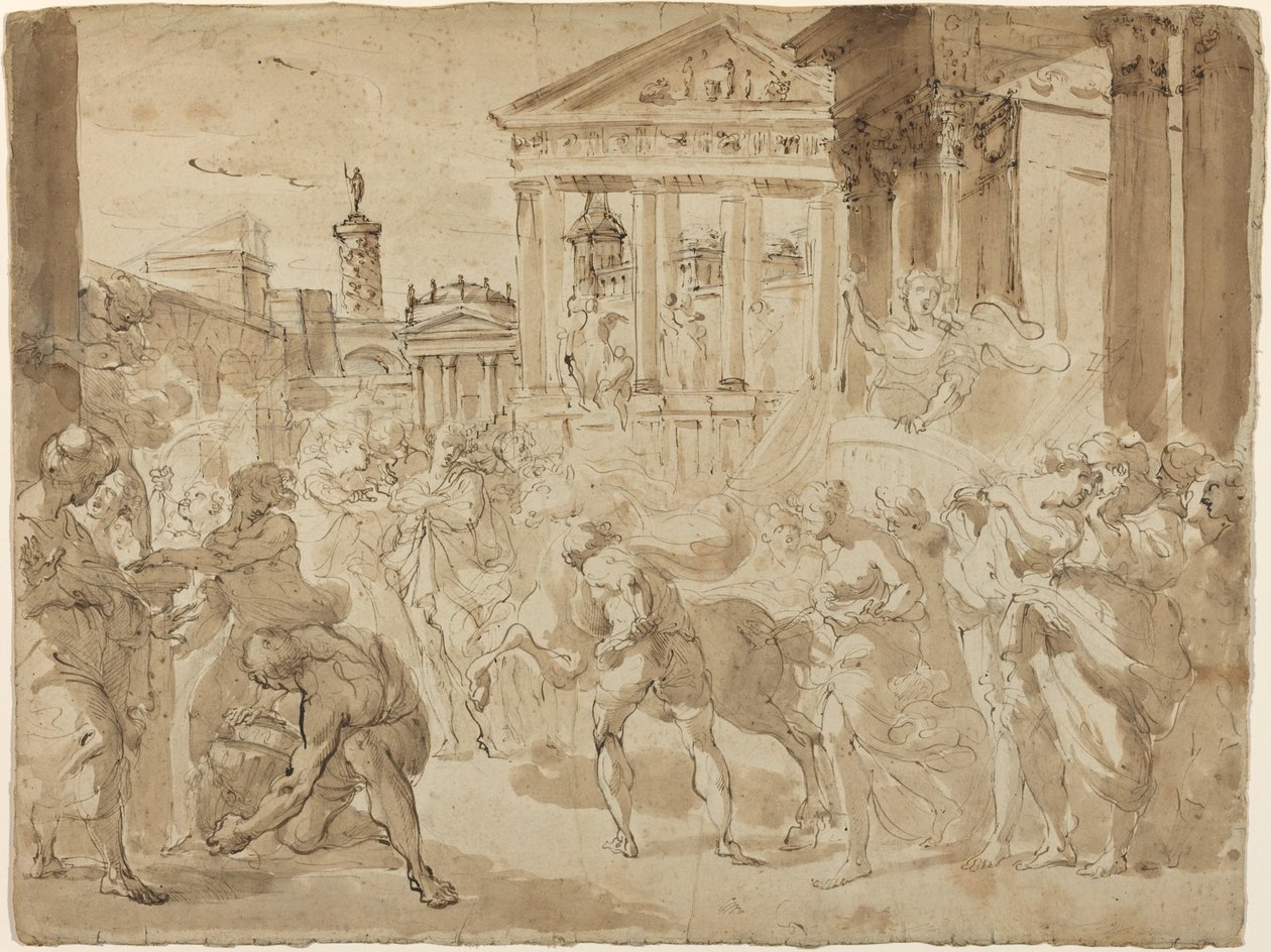 A Triumphal Procession in Ancient Rome by Gaetano Gandolfi