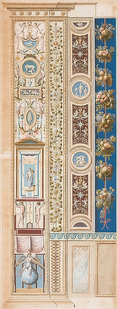 Pilaster Loggia IV (Decoration, in which the Genius of Fame sits) by Gaetano Savorelli