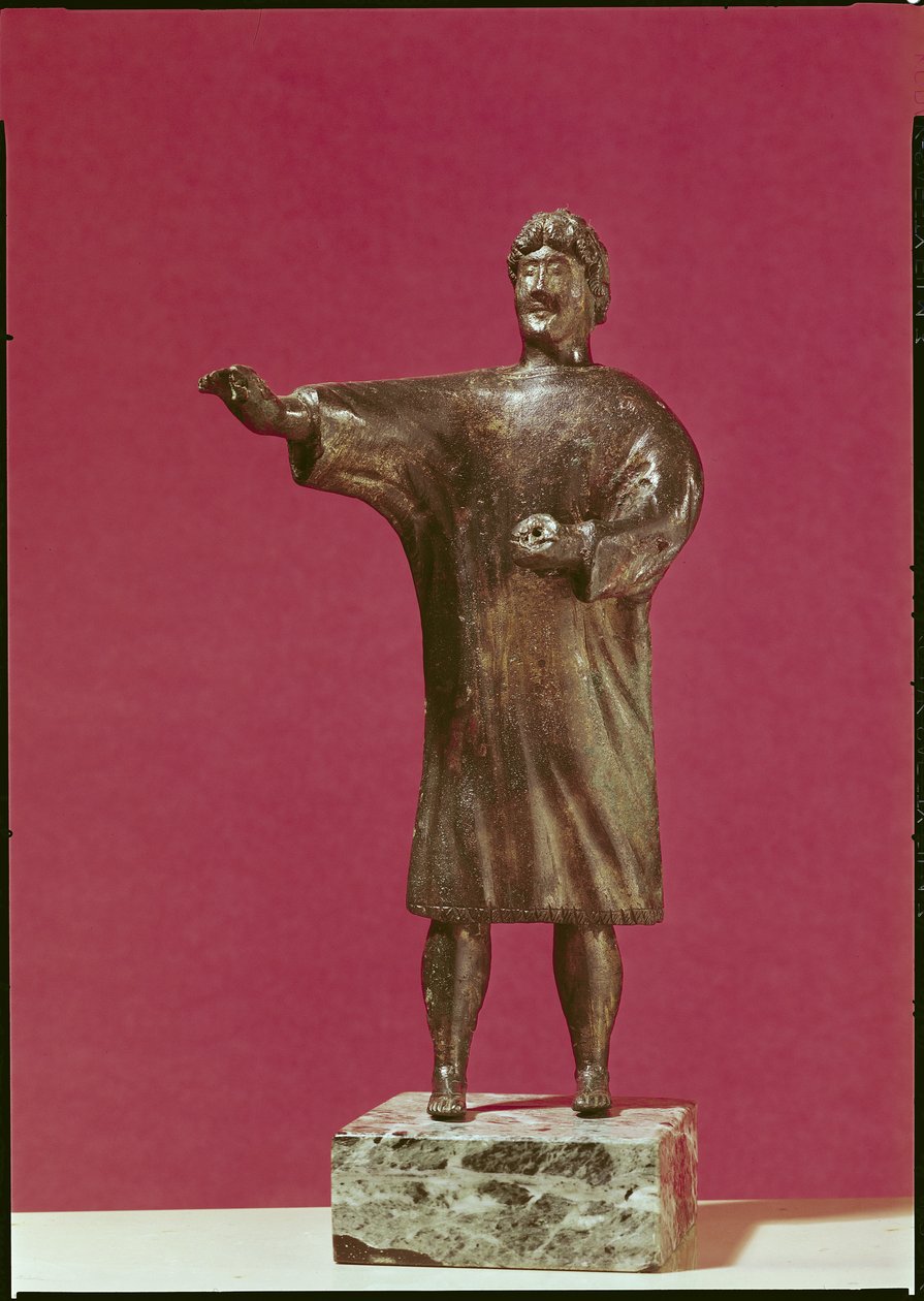 Figurine of a man wearing a sagum, from Neuvy-en-Sullias by Gallo Roman