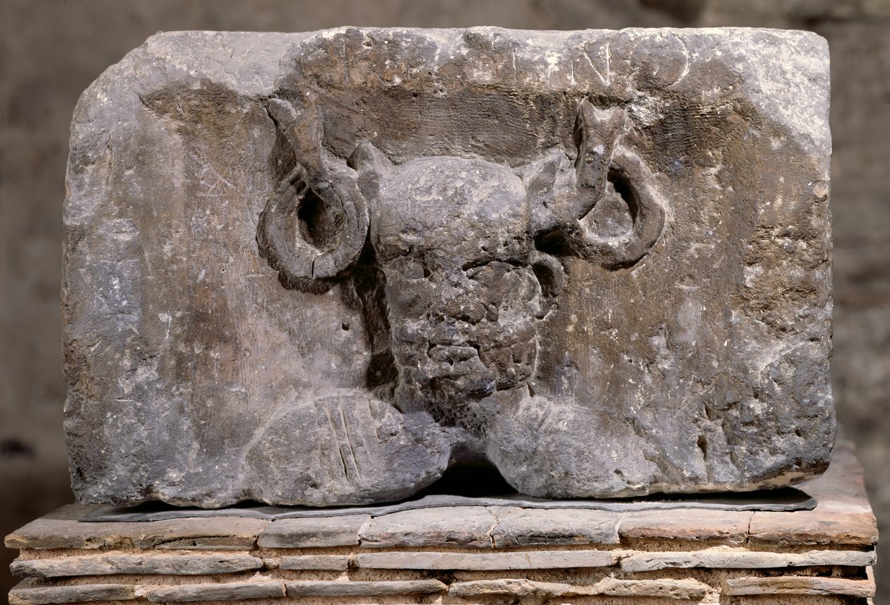 Capital of the Nautes Pillar depicting Cernunnos by Gallo Roman