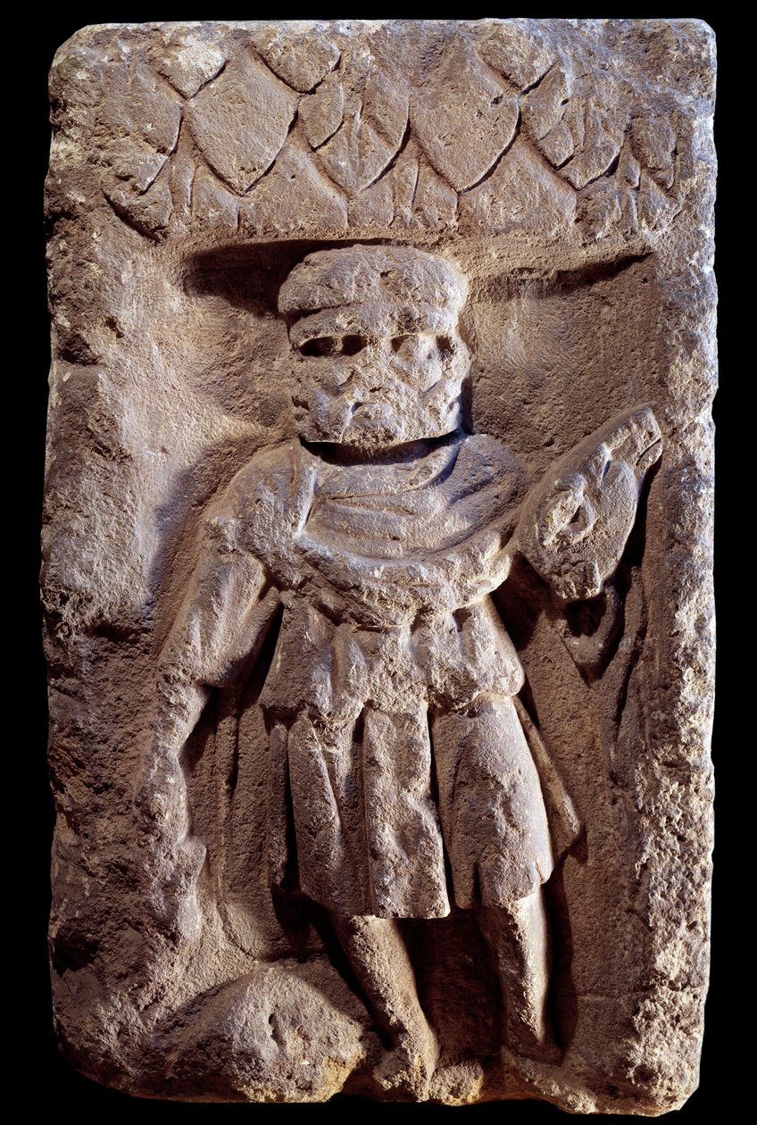 Gallo-Roman Art: Tricephal Deities or Mercury with Three Heads by Gallo Roman