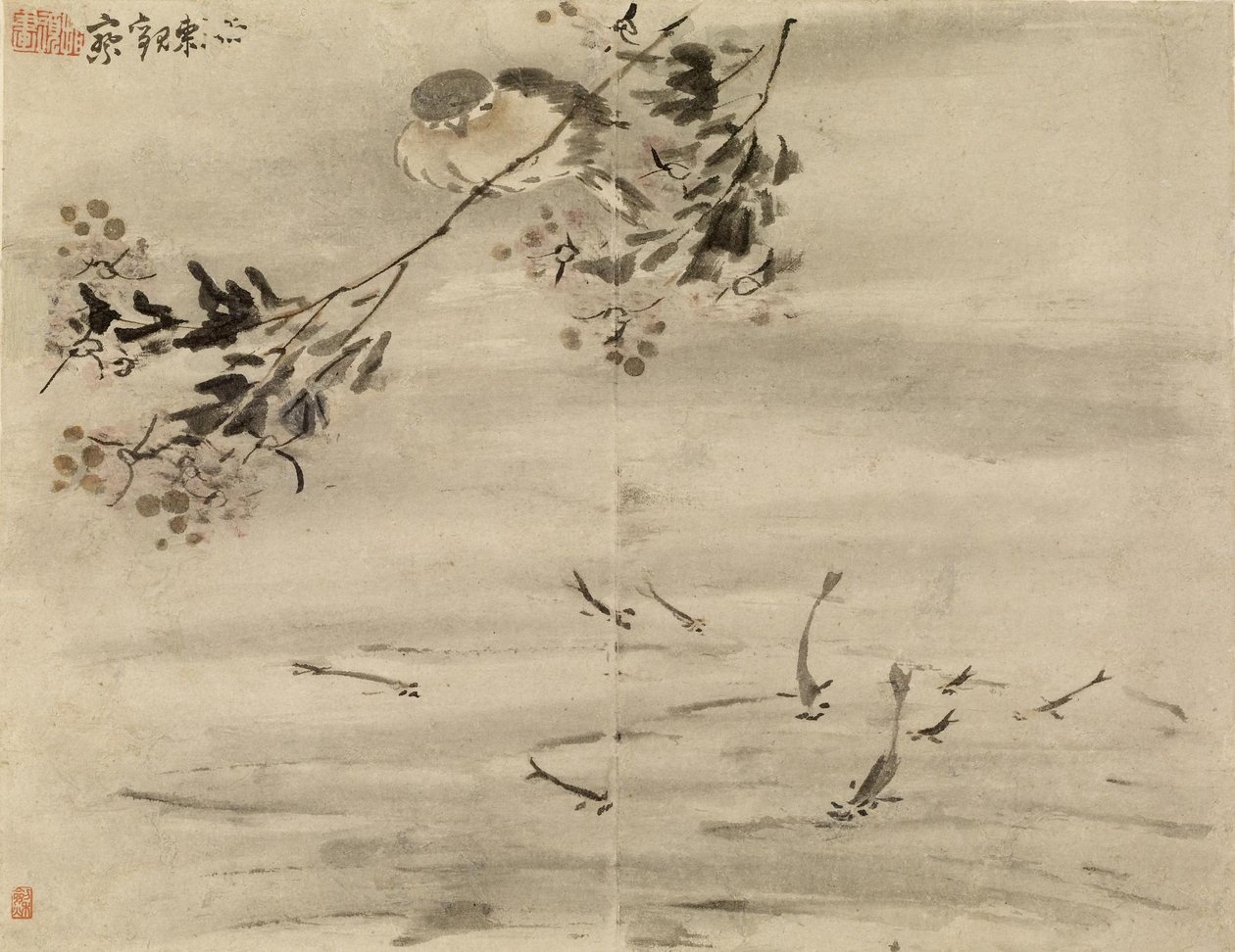 Bird Watching Fish by Gao Qipei