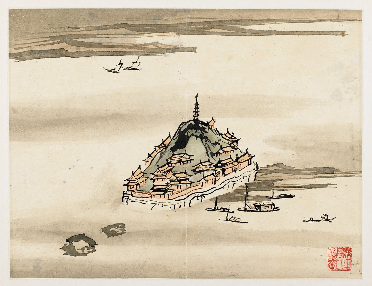 Finger Painting, from an Album of Ten by Gao Qipei