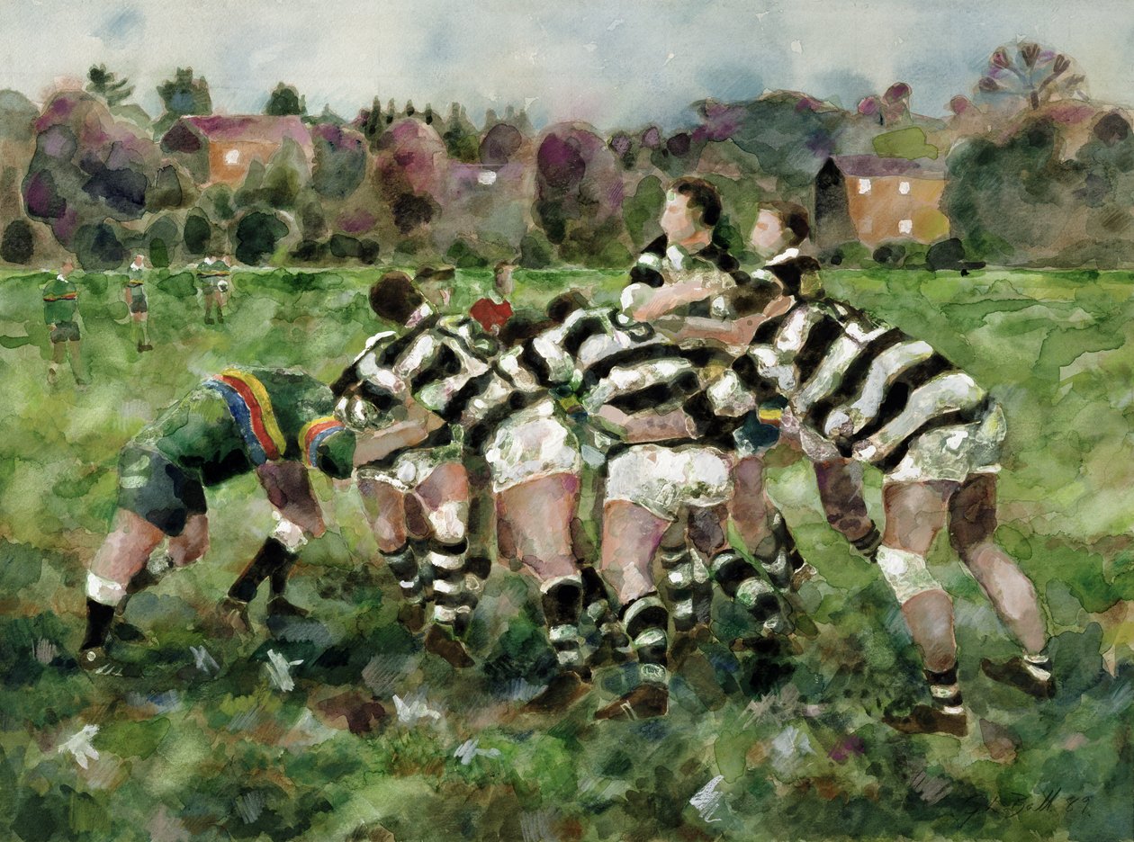A Rugby Match, 1989 by Gareth Lloyd Ball