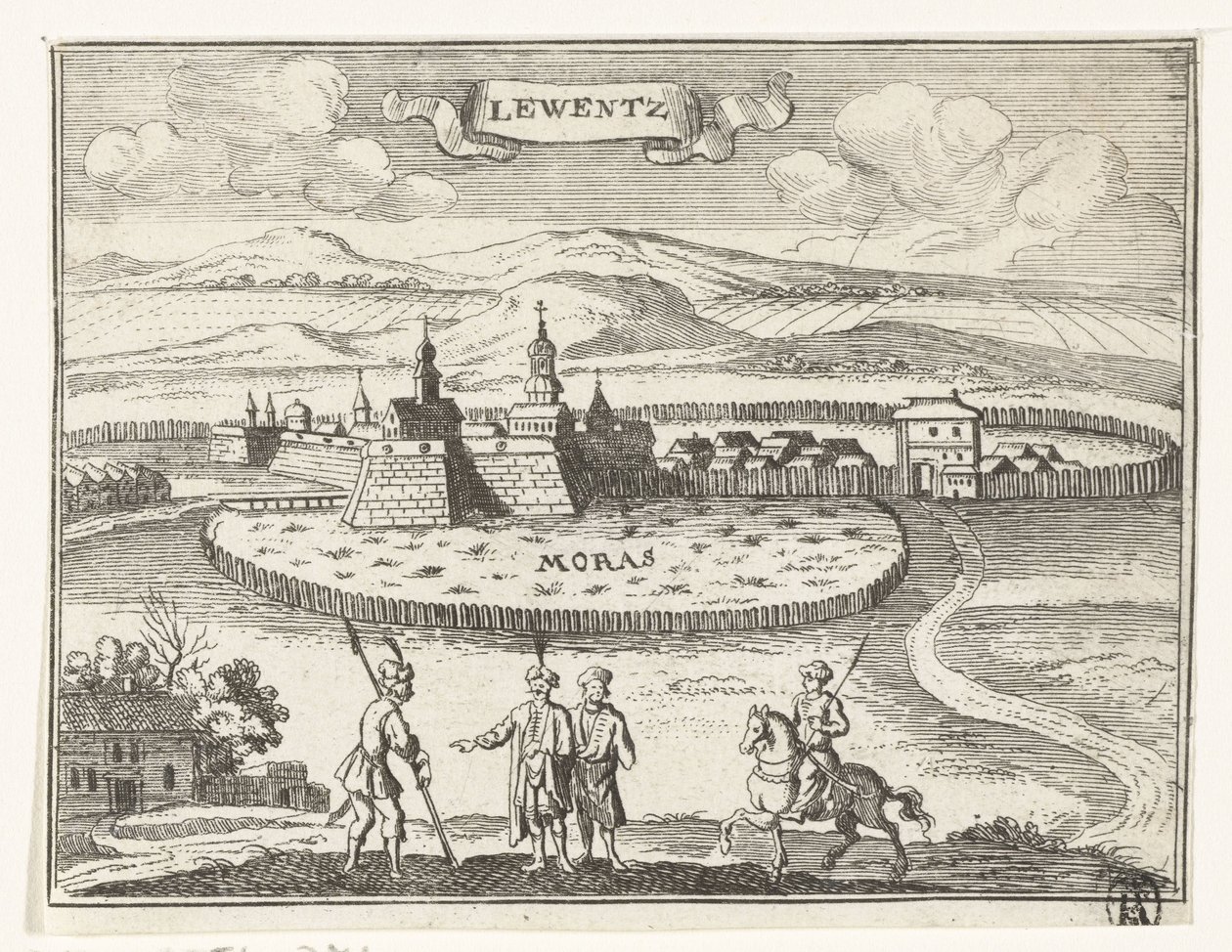 View of Levice by Gaspar Bouttats