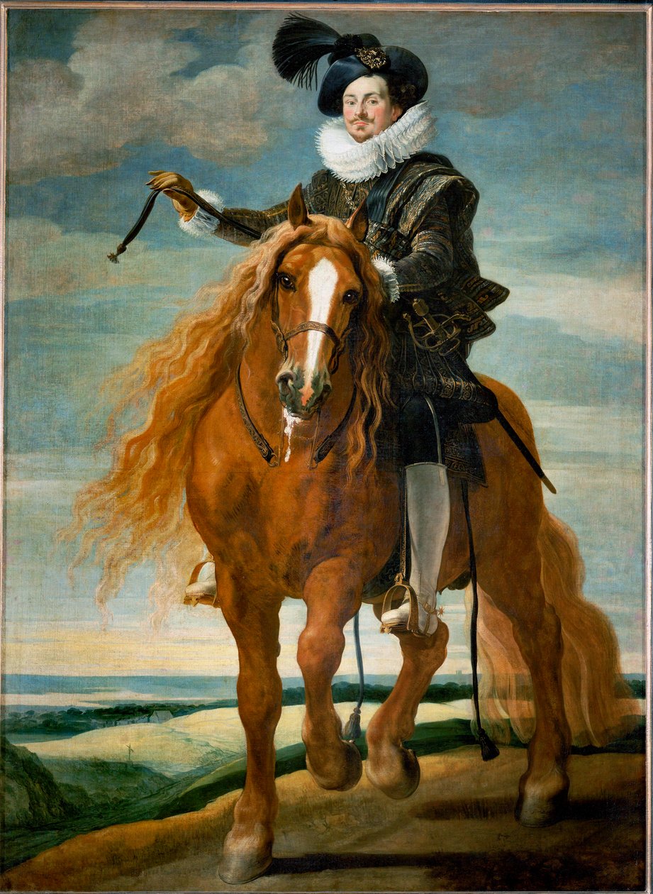 Equestrian Portrait of Don Diego Messia Felipe de Guzman, Marques de Leganes by Gaspar De Crayer
